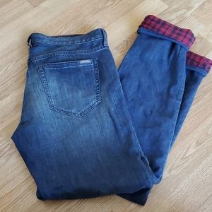 Eddie Bauer flannel lined jeans